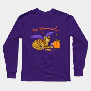 Feliz Halloween Gatito Miau! Long Sleeve T-Shirt